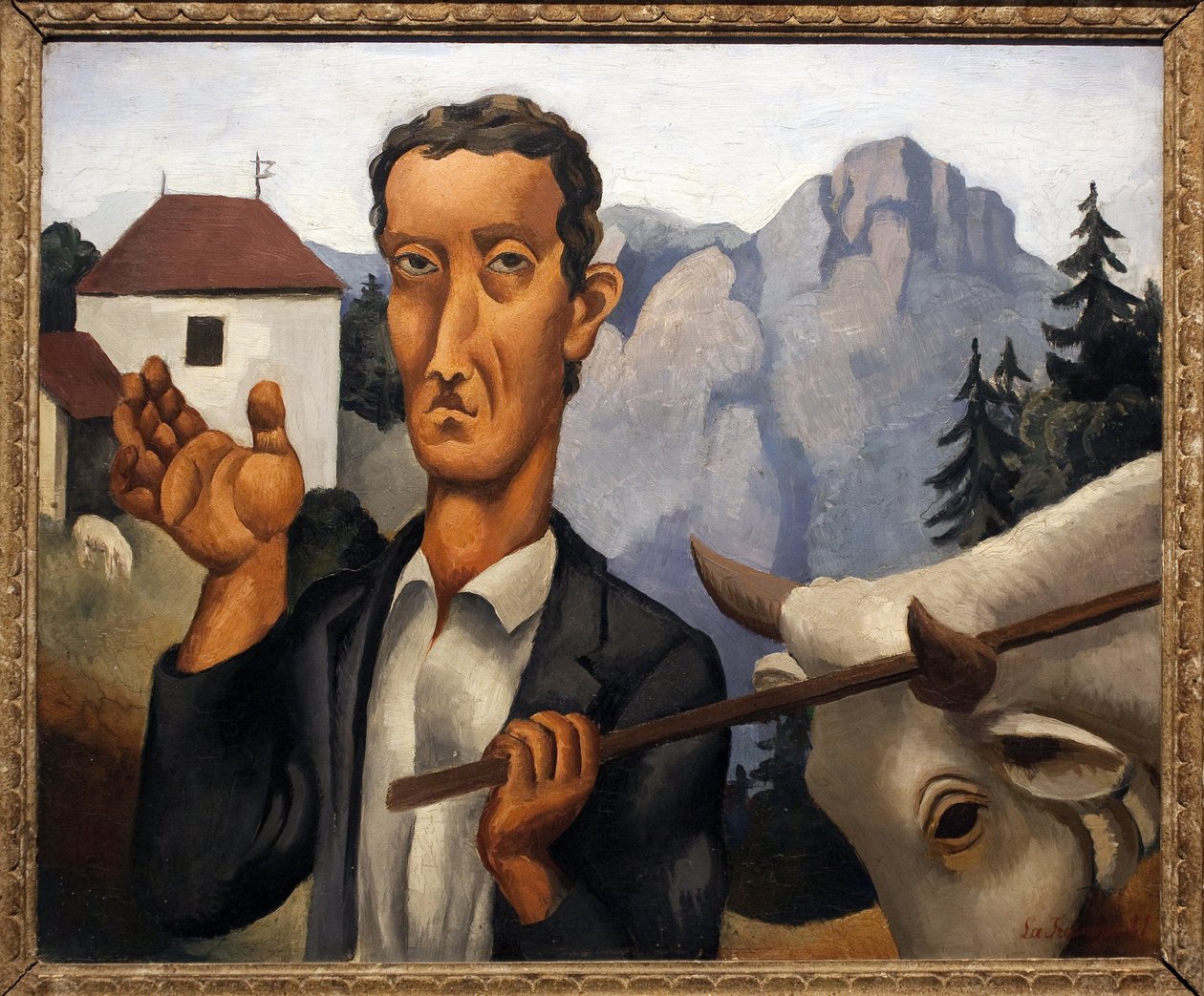 El ciervo. Pintura de Roger de La Fresnaye (1885-1925) de Roger de La Fresnaye