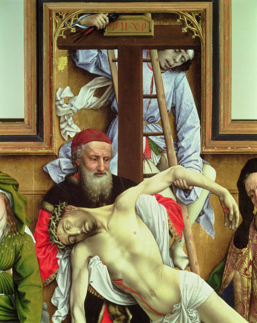 José de Arimatea sosteniendo al Cristo muerto, 1435 (detalle) de Rogier van der Weyden