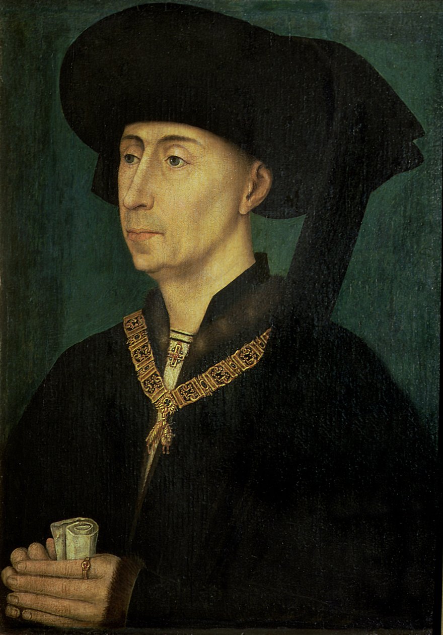 Retrato de Felipe el Bueno (1396-1467) Duque de Borgoña de Rogier van der Weyden
