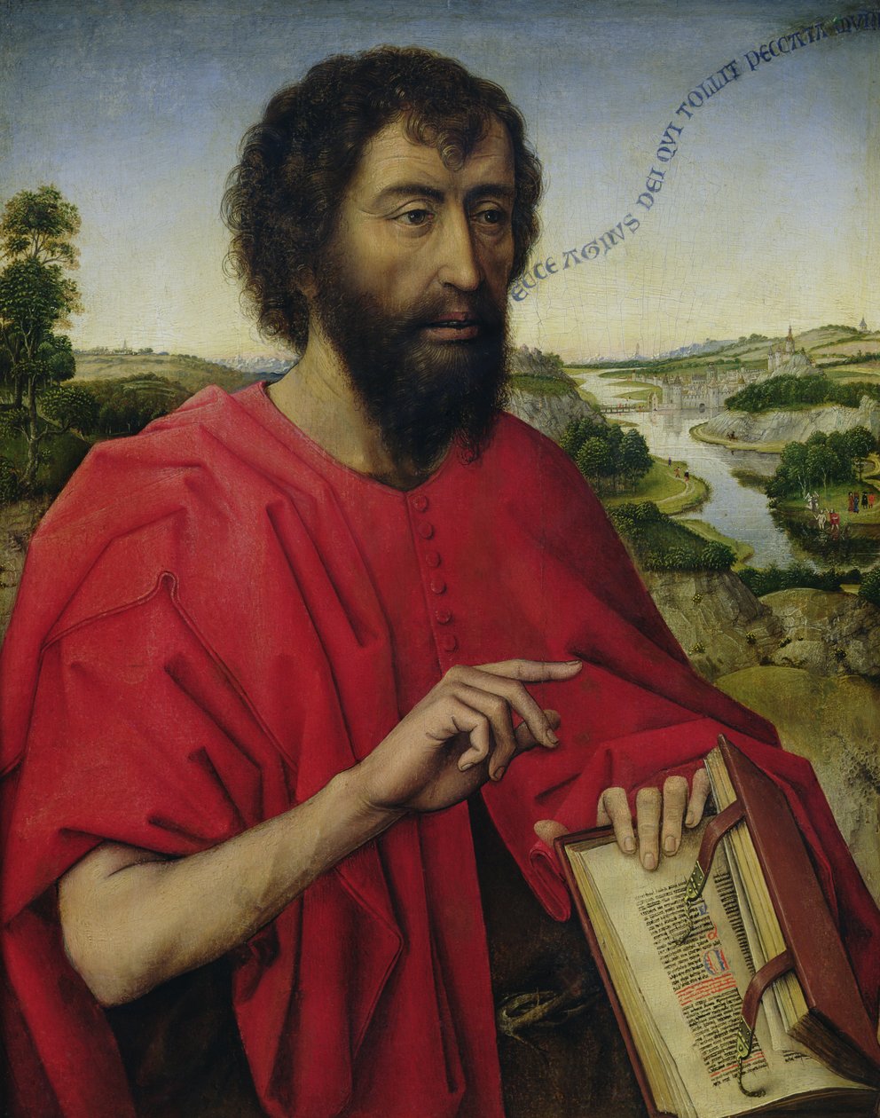 San Juan Bautista, panel izquierdo del Tríptico de la Familia Braque de Rogier van der Weyden