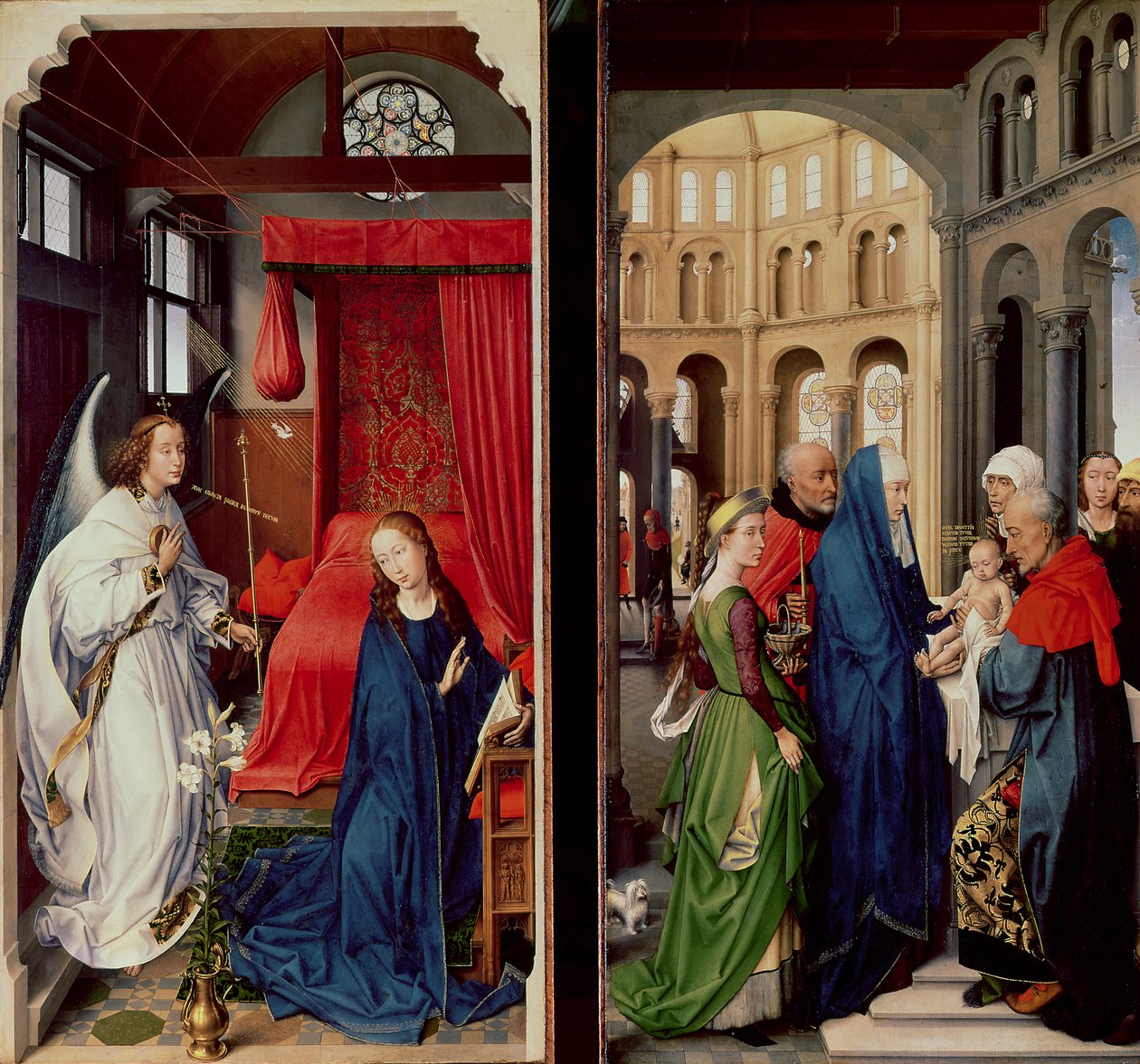 La Anunciación y la Presentación en el Templo de Rogier van der Weyden