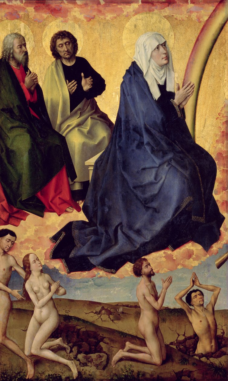 La Virgen intercediendo por la humanidad, detalle del Juicio Final, c. 1451 de Rogier van der Weyden