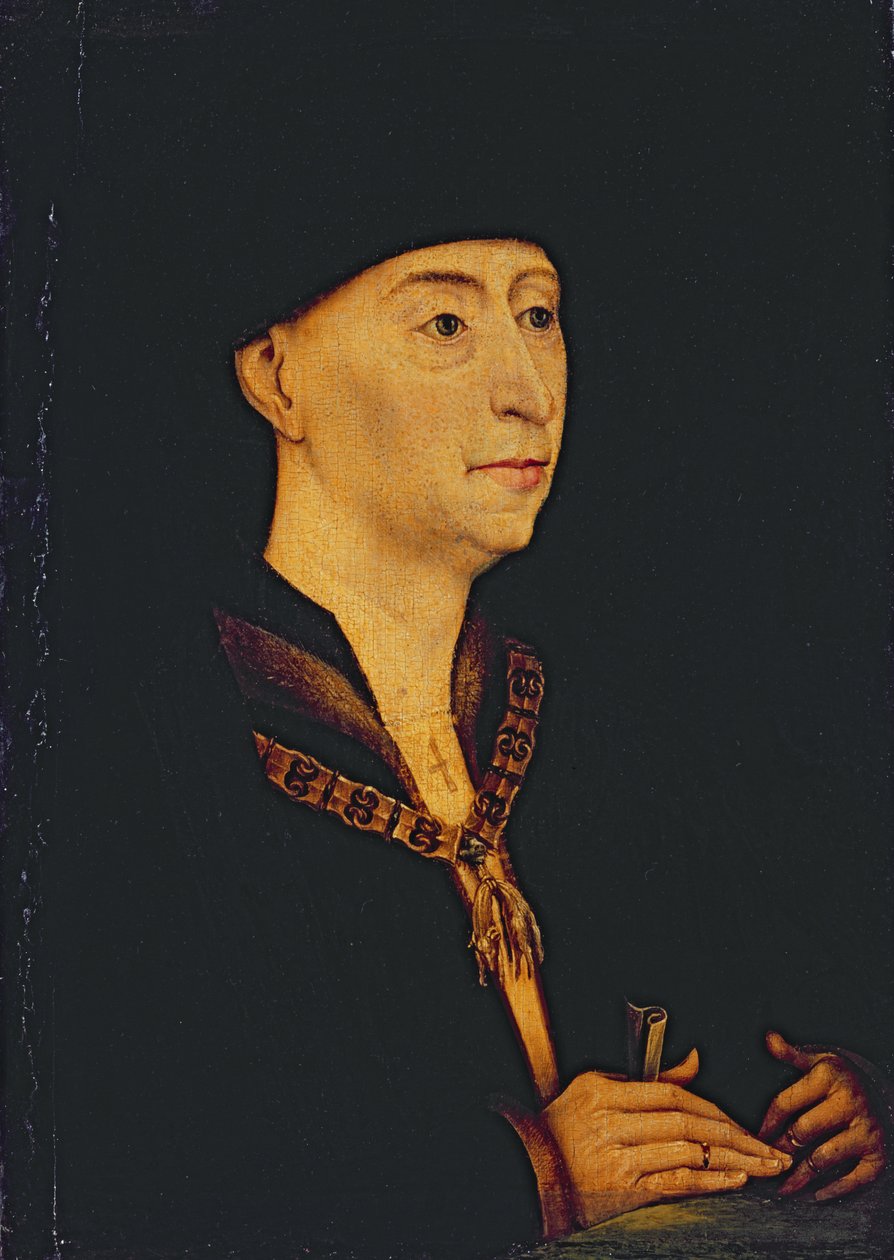 Felipe el Bueno (1396-1467) Duque de Borgoña (1419-67) (óleo sobre tabla) de Rogier van der (after) Weyden