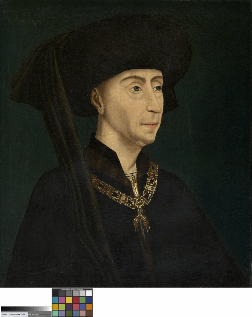 Retrato de Felipe el Bueno (óleo sobre tabla) de Rogier van der (after) Weyden