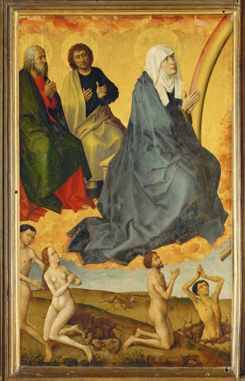 Altar del Juicio Final: Santa María y los santos de Rogier van der Weyden