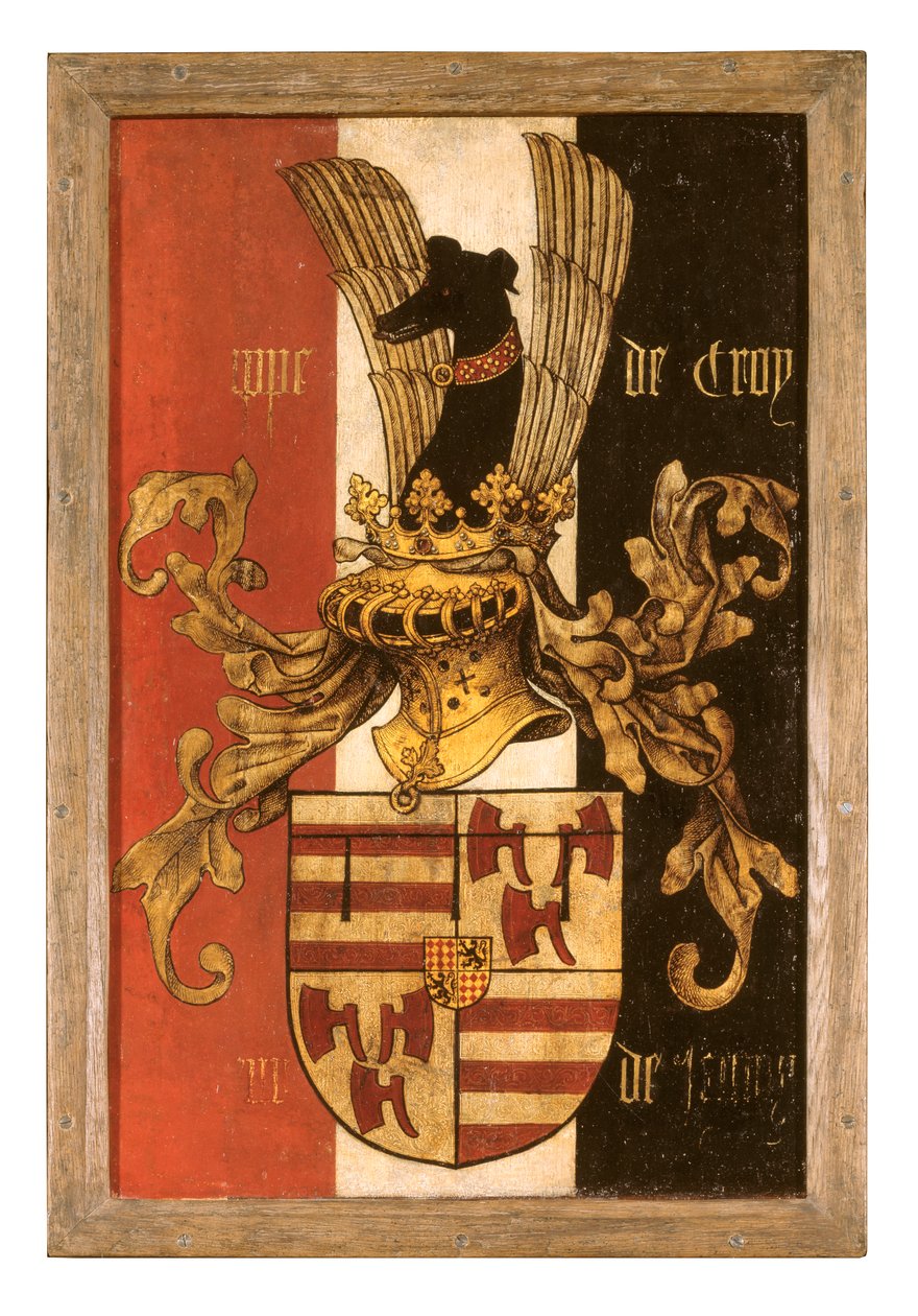 Escudo de la familia de Croy (óleo sobre tabla) (pareja a 471140) de Rogier van der Weyden