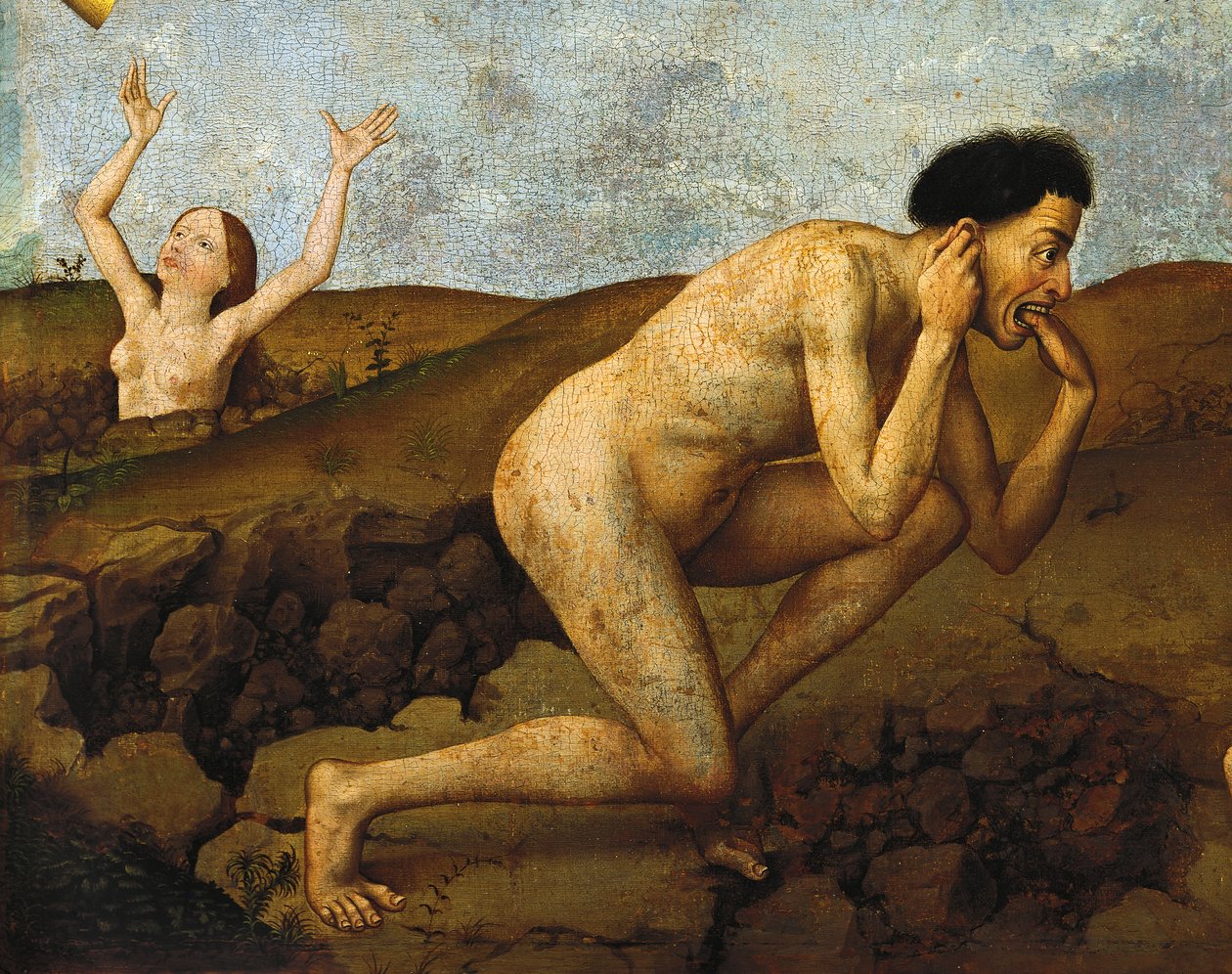 Condenados que se dirigen al infierno, detalle del retablo del Juicio Final de Rogier van der Weyden