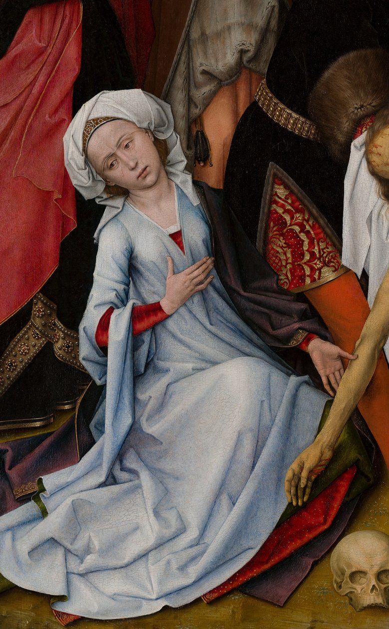 Lamentación (Mauristhuis) detalle de María Magdalena de Rogier van der Weyden