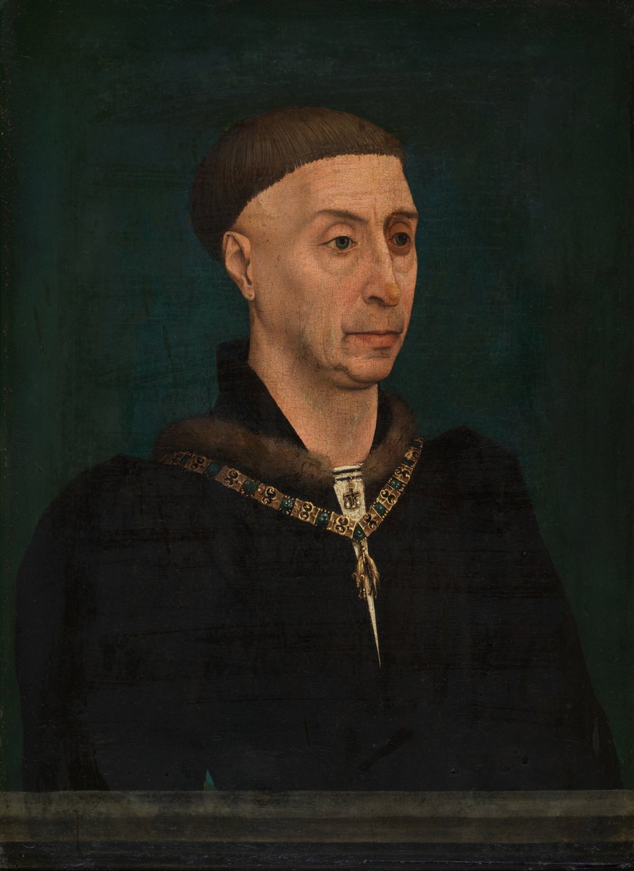 Retrato de Felipe el Bueno (1396-1467), duque de Borgoña (óleo sobre madera) de Rogier van der Weyden