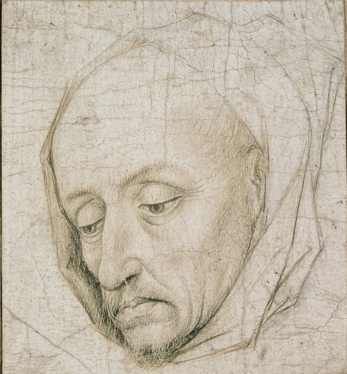 Estudio de la cabeza de un anciano de Rogier van der Weyden