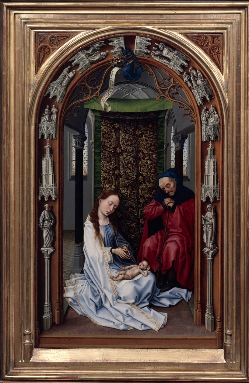 El Altar de Nuestra Señora de Miraflores, panel izquierdo, c. 1440 de Rogier van der Weyden