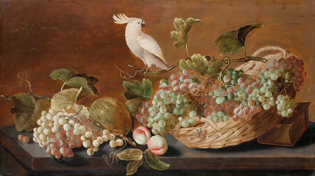 Bodegón con loro, c.1640 de Roloef Koets