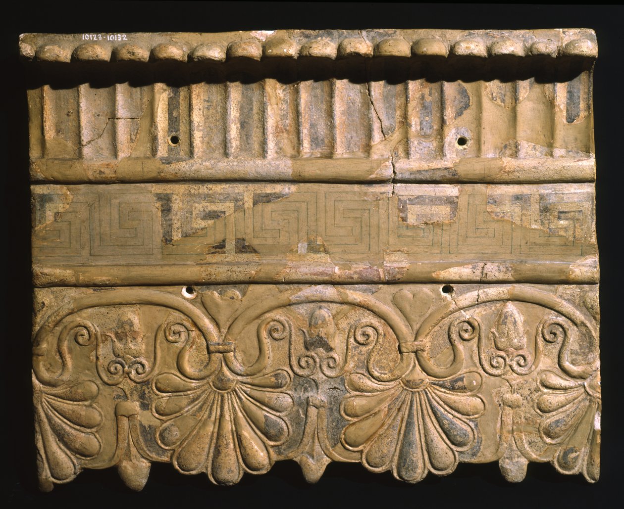 Antefija del Templo de Mater Matuta en Satricum, Lacio, Italia de Roman
