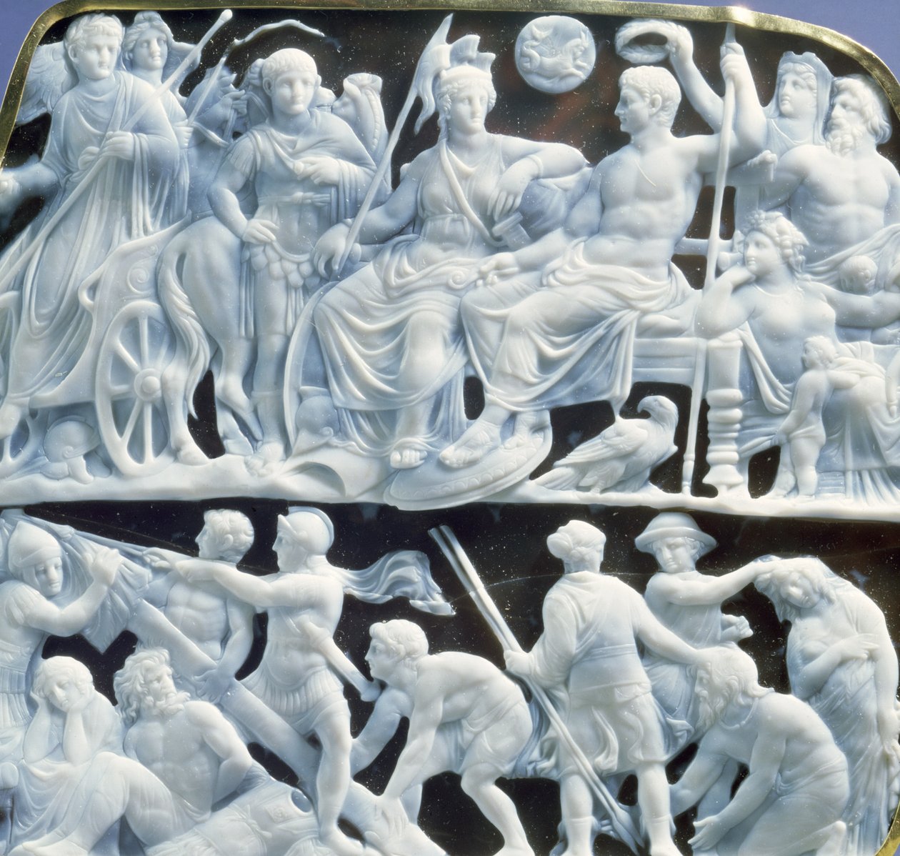 Camafeo augusto, después del 10 d.C. (detalle) de Roman