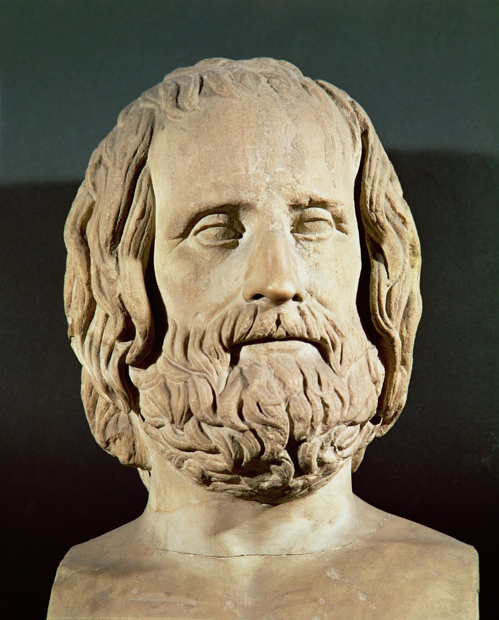 Busto de Eurípides (c.480-406 a.C.) de Roman