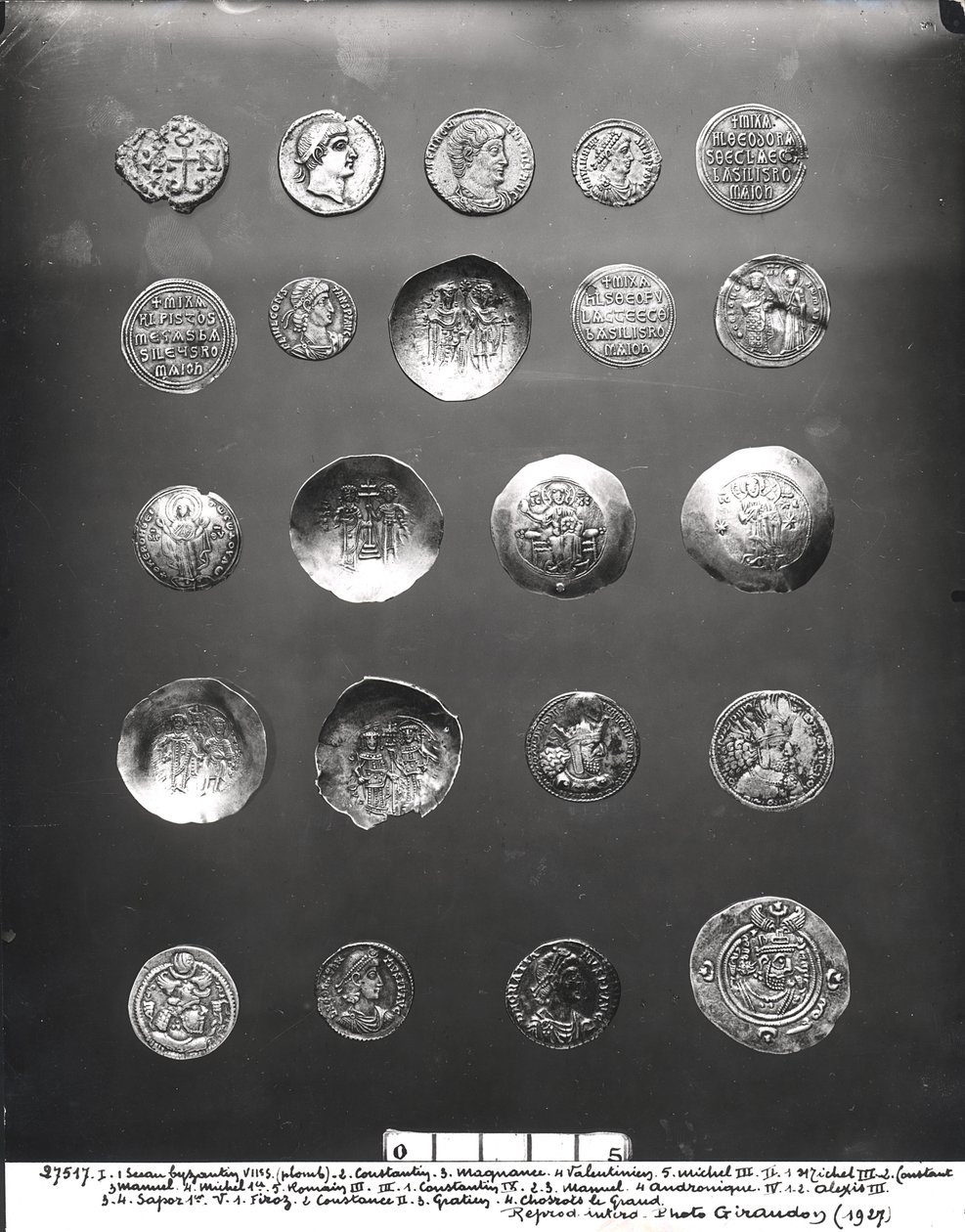 Monedas bizantinas, romanas y sasánidas, siglos IV-XII de Roman