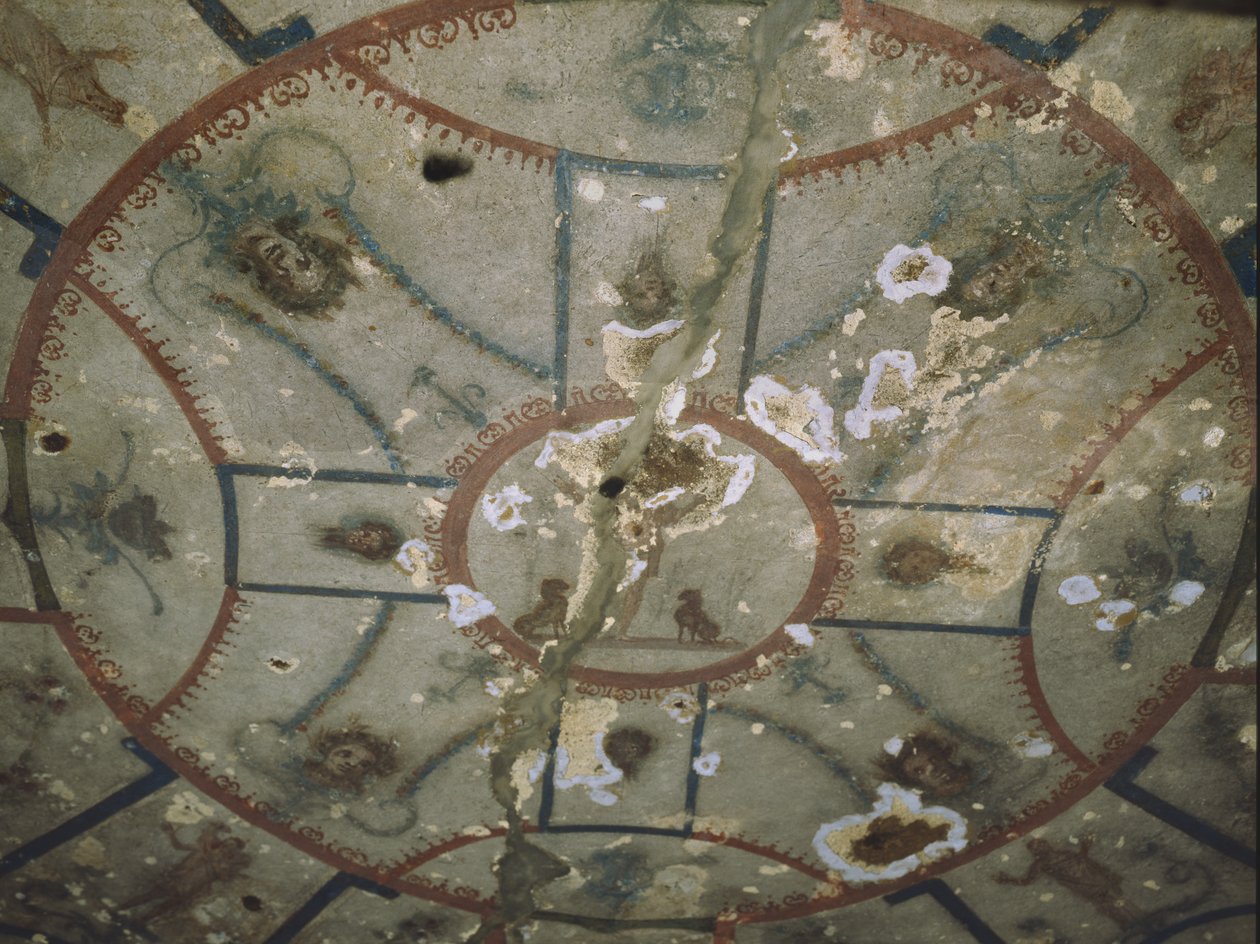 Techo de la Capilla del Buen Pastor, Catacumbas de San Calixto, Roma de Roman