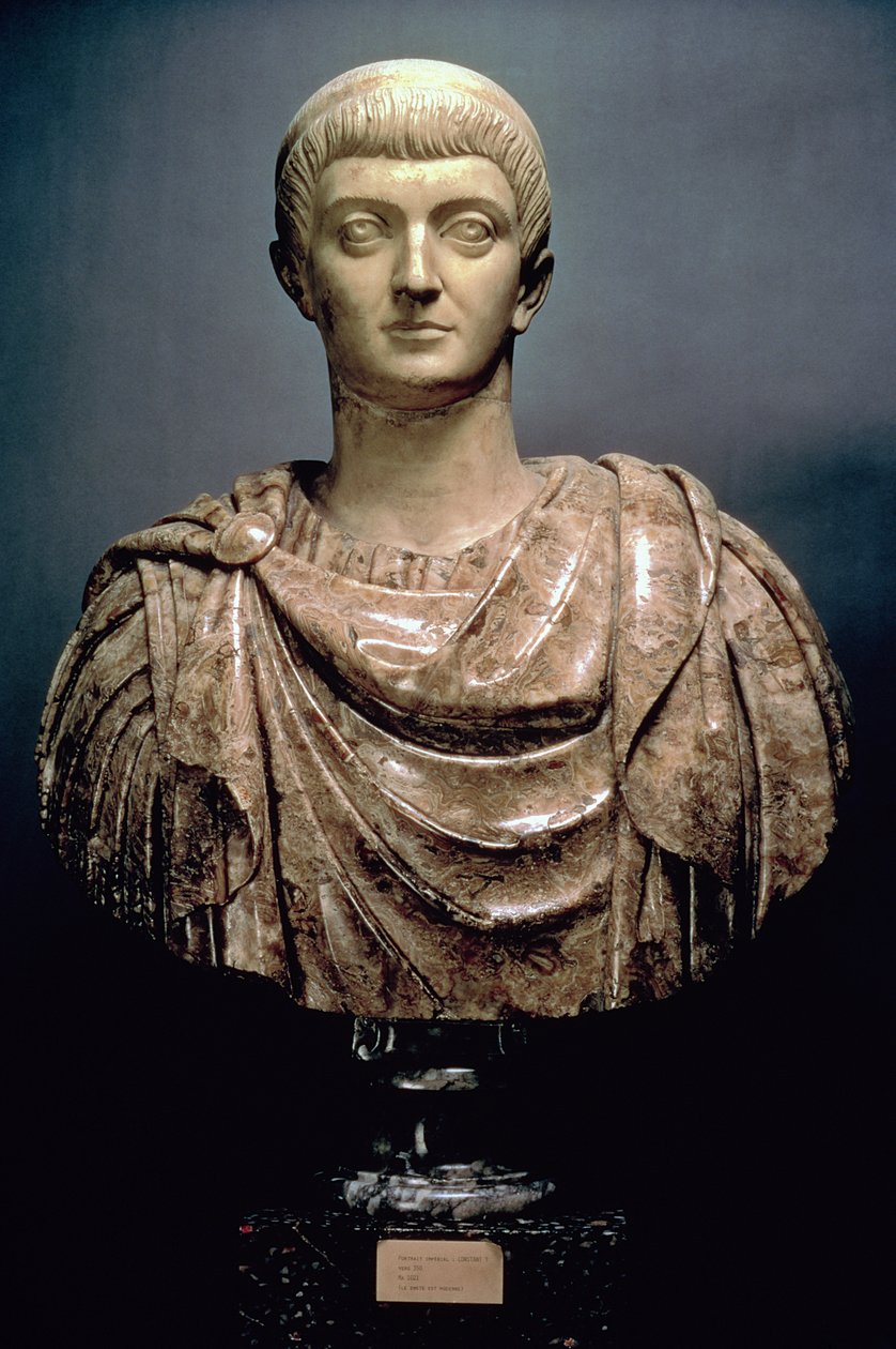 Constantino I (c.274-337) c.350 d.C. (mármol) de Roman