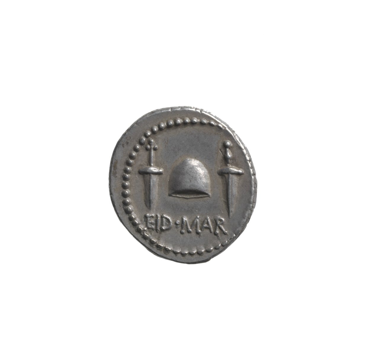 Denario que representa la cabeza de Brutus (plata) de Roman