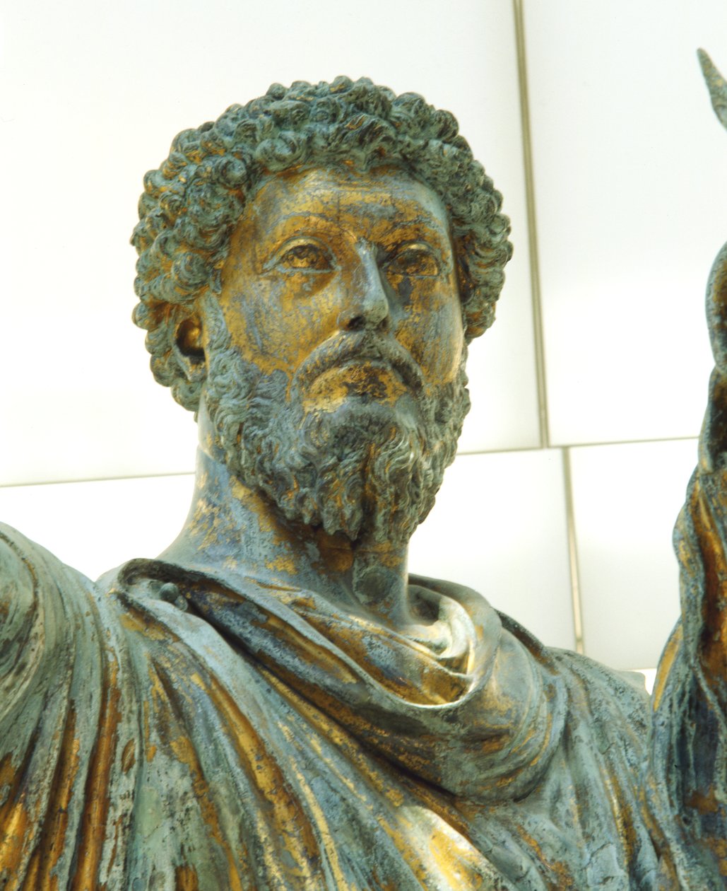 (detalle) de la estatua ecuestre de Marco Aurelio de Roman
