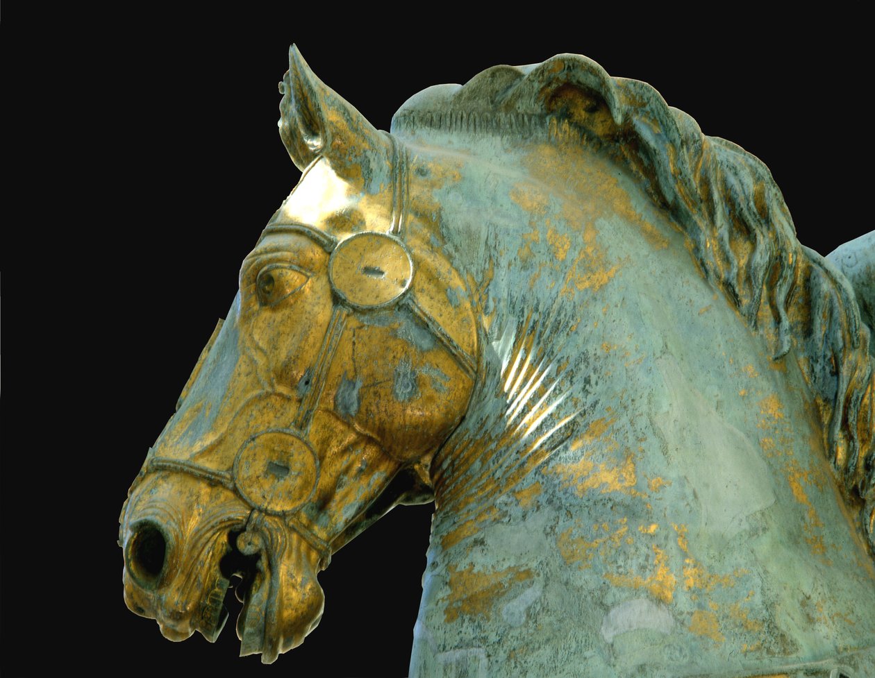 Detalle de la Estatua Ecuestre de Marco Aurelio (bronce) de Roman
