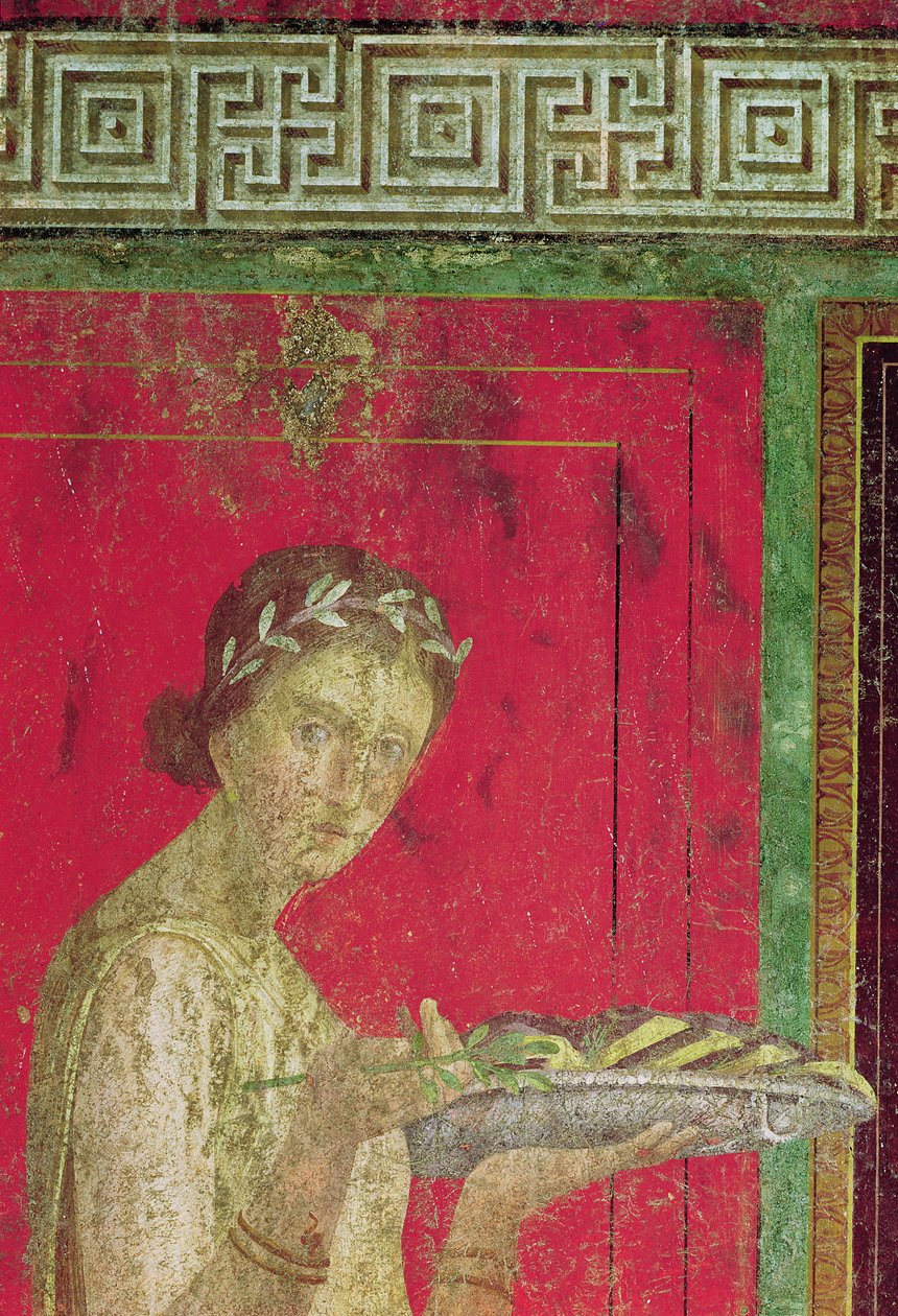 Detalle del Iniciado de la Escena del Catecismo, Muro Norte, Oecus 5 de Roman