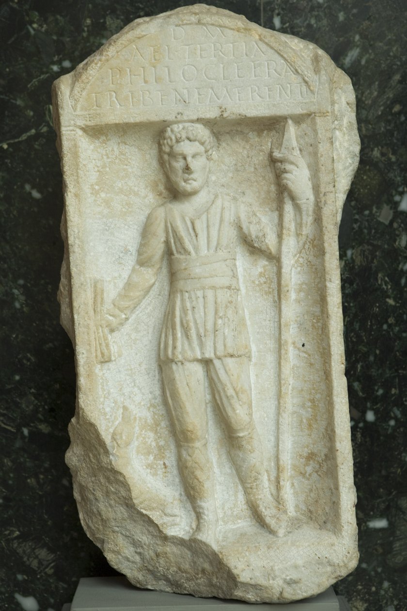 Estela funeraria, Período Imperial Romano (30 a.C. - 500 d.C.) (mármol) de Roman