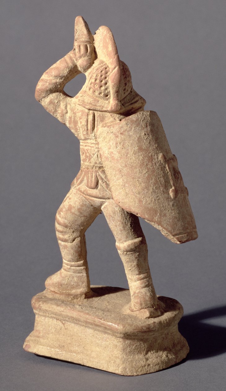 Gladiador con armadura samnita, siglo I o II d.C. de Roman
