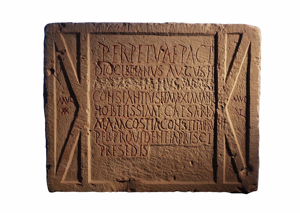 Inscripción en un puesto del ejército romano, Yotvata, sur del Negev, Israel, c.297-303 d.C. de Roman