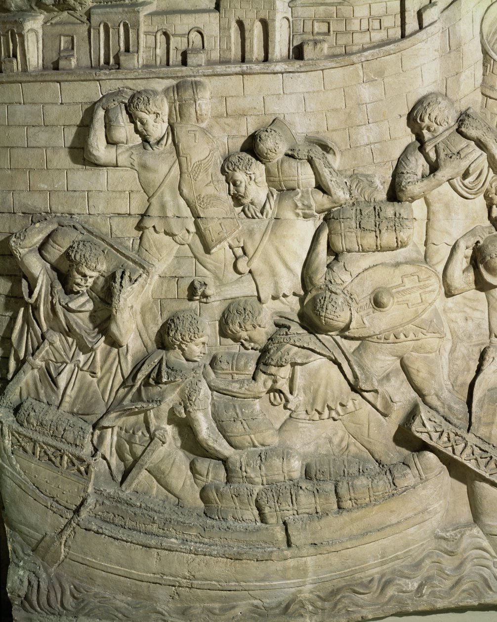 Cargando un barco, detalle de un molde de la columna de Trajano de Roman
