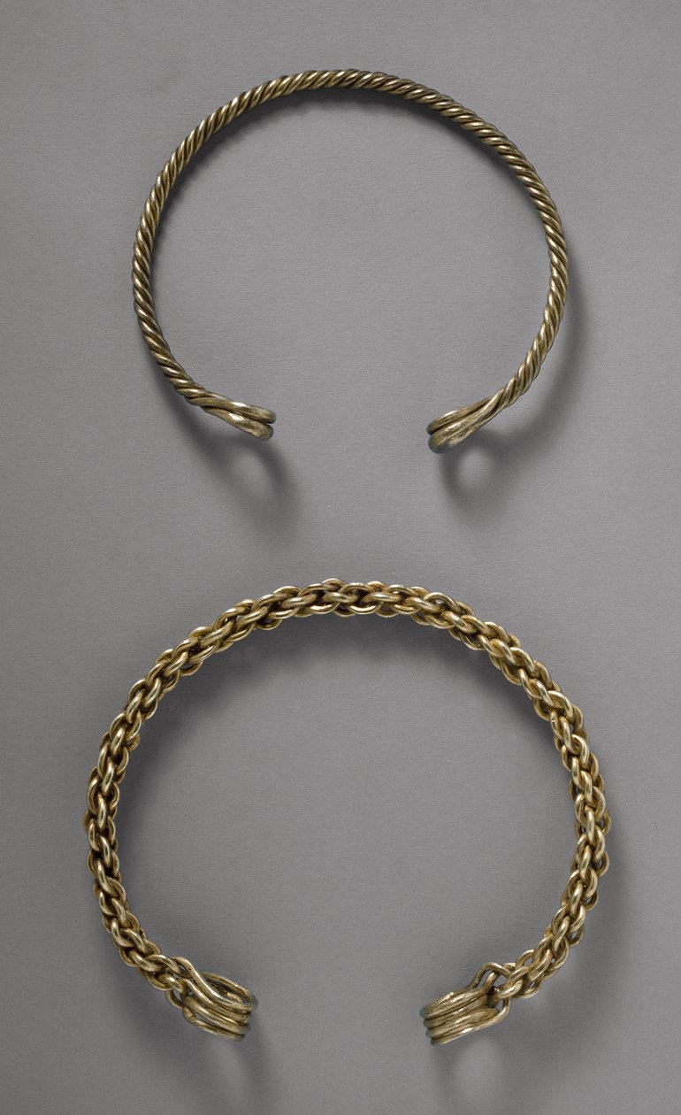 Anillos de cuello (torques) de Ulceby, Lincolnshire, siglo I a.C. de Roman