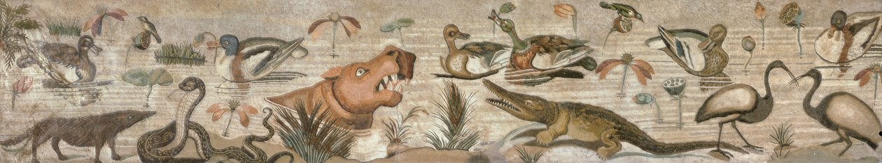 Escena del Nilo, de la Casa del Fauno, Pompeya de Roman