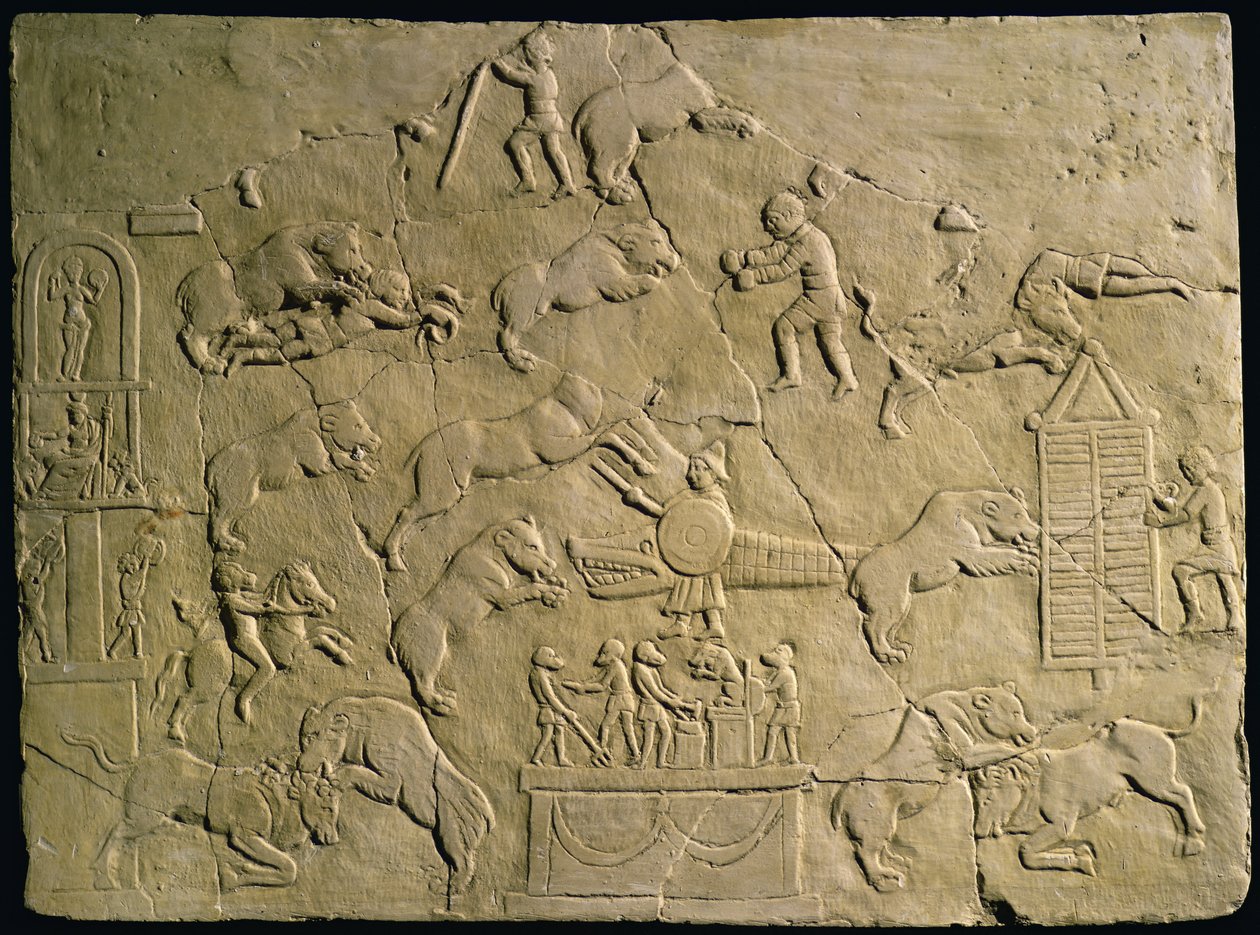 Relieve que representa juegos de circo de Roman