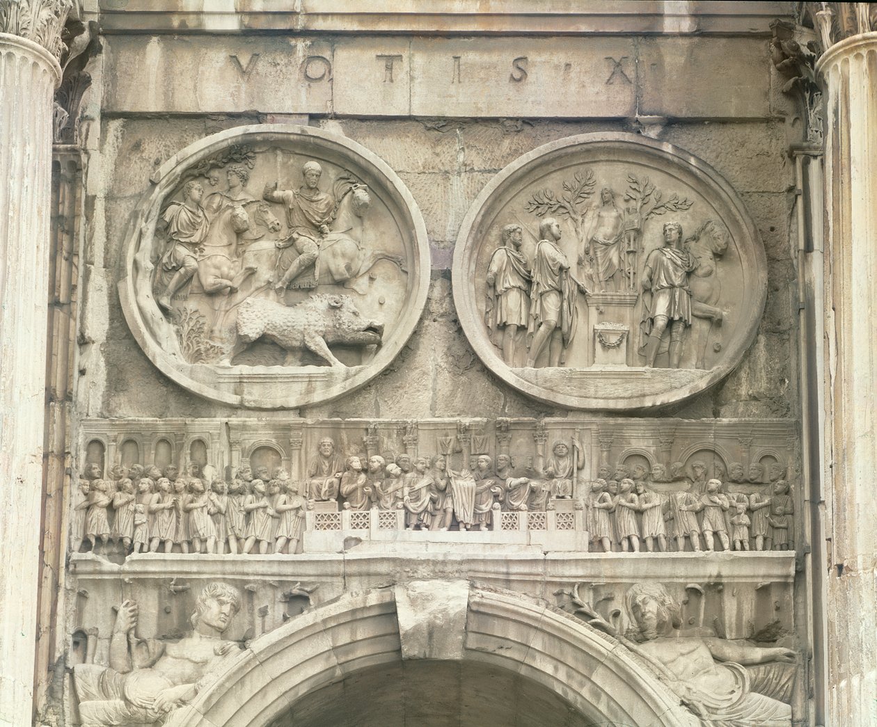 Relieve del Arco de Constantino, c.315 d.C. de Roman