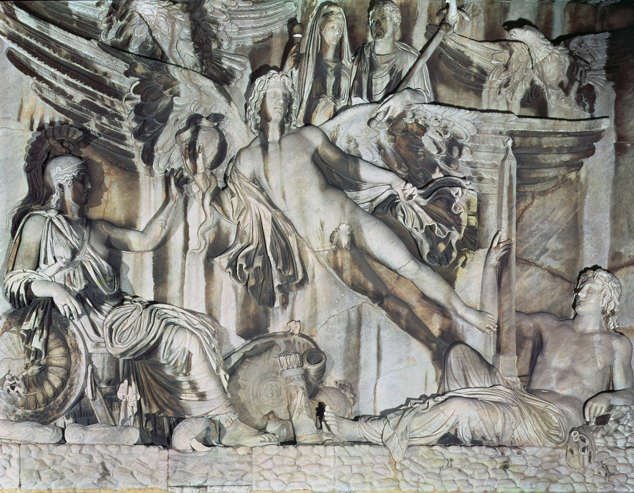 Relieve de la apoteosis del emperador Antonino Pío y su esposa, Faustina, 161 d.C. de Roman