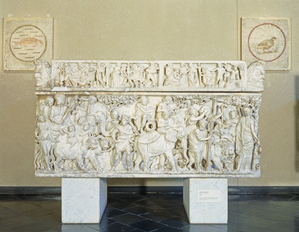 Sarcófago que representa el triunfo de Dionisio, c.190 d.C. de Roman