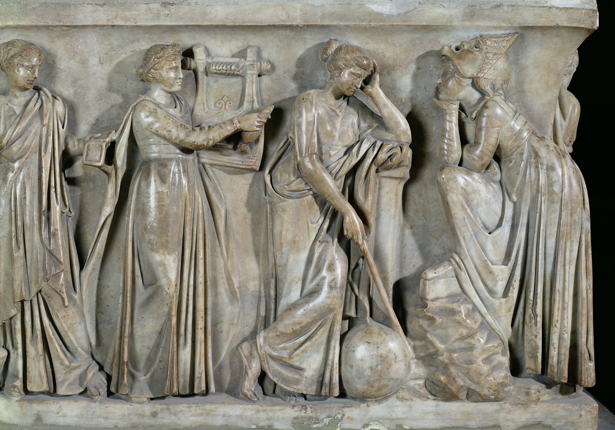 Sarcófago de las Musas (detalle) de Roman