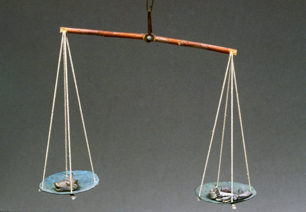 Balanza para pesar oro y plata de Roman