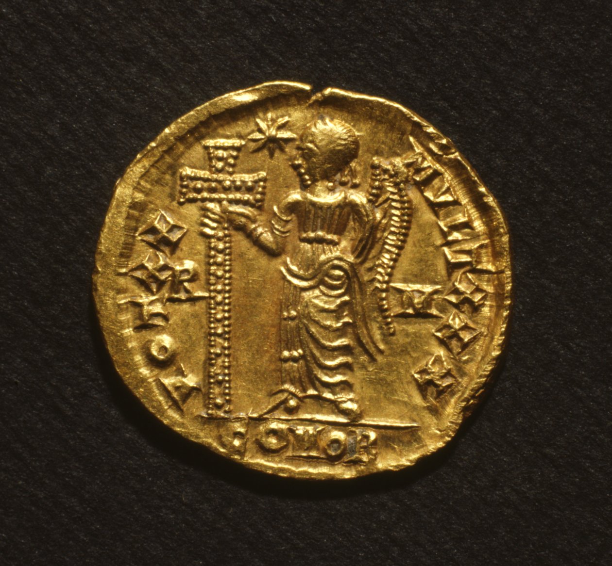 Solidus de Galla Placidia, 425-50 (oro) de Roman