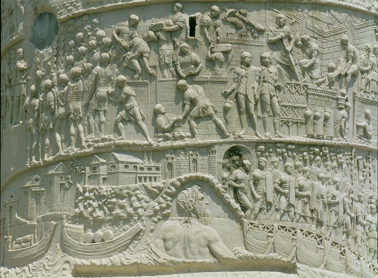 El ejército romano cruzando el Danubio (detalle) de Roman
