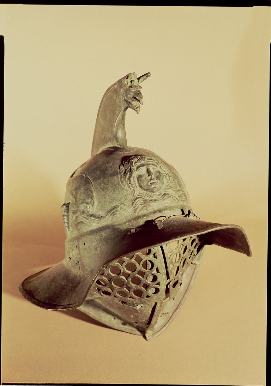 Casco de gladiador tracio (bronce) de Roman