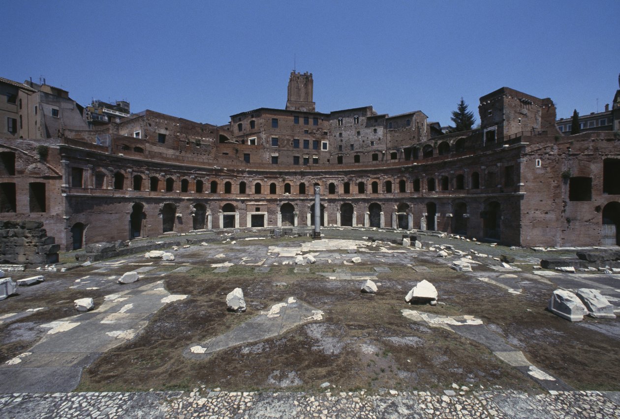 Vista del Foro de Trajano, construido 107-112 de Roman