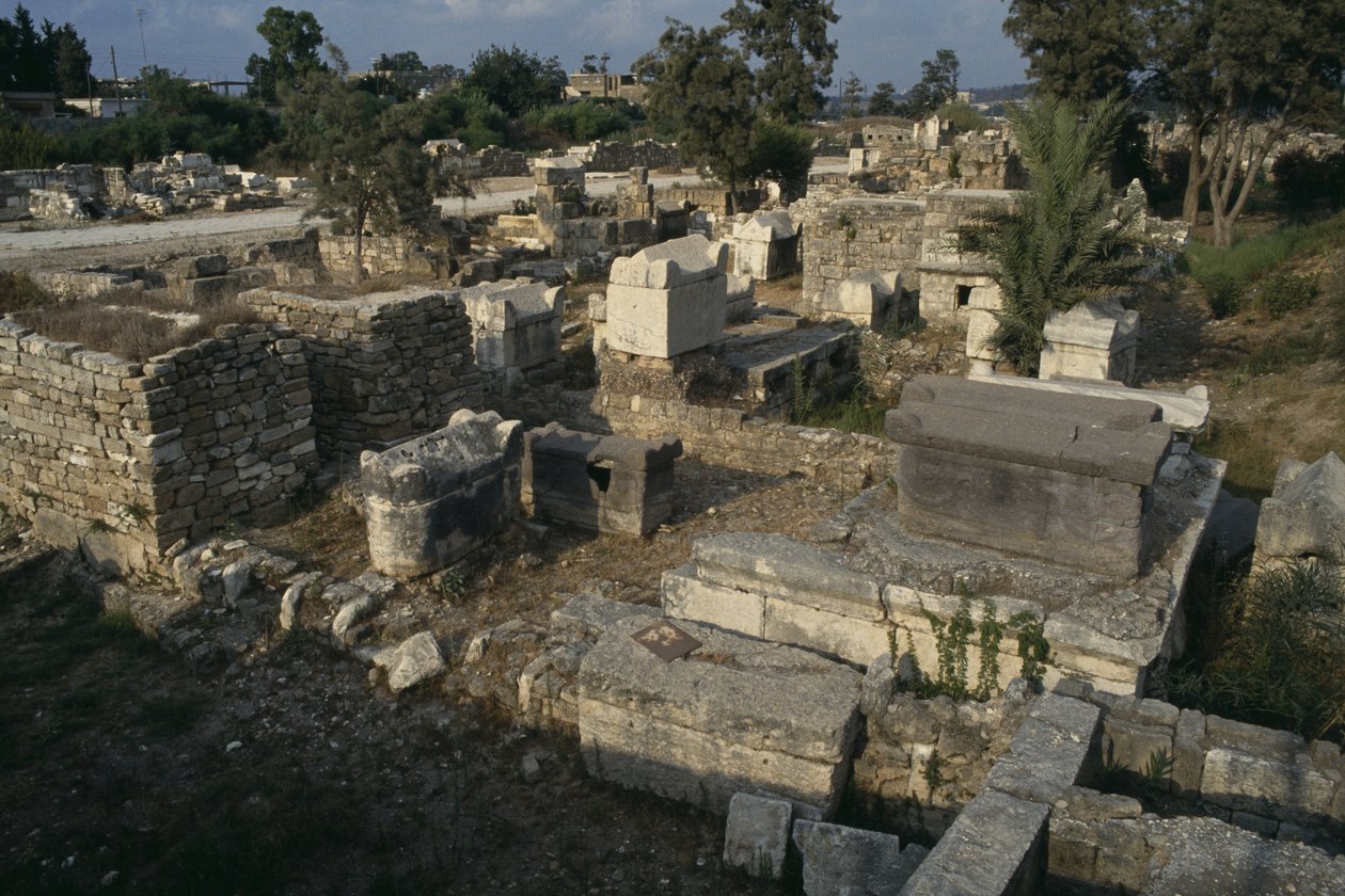 Vista del cementerio romano de Roman