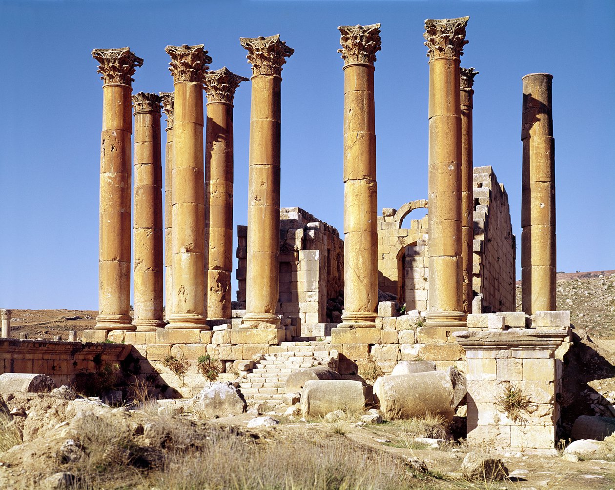 Vista del Templo de Artemisa, construido c.386 AD de Roman