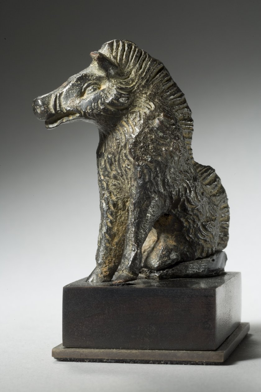 Jabalí salvaje, probablemente de la Galia, siglo I-II d.C. (bronce) de Roman