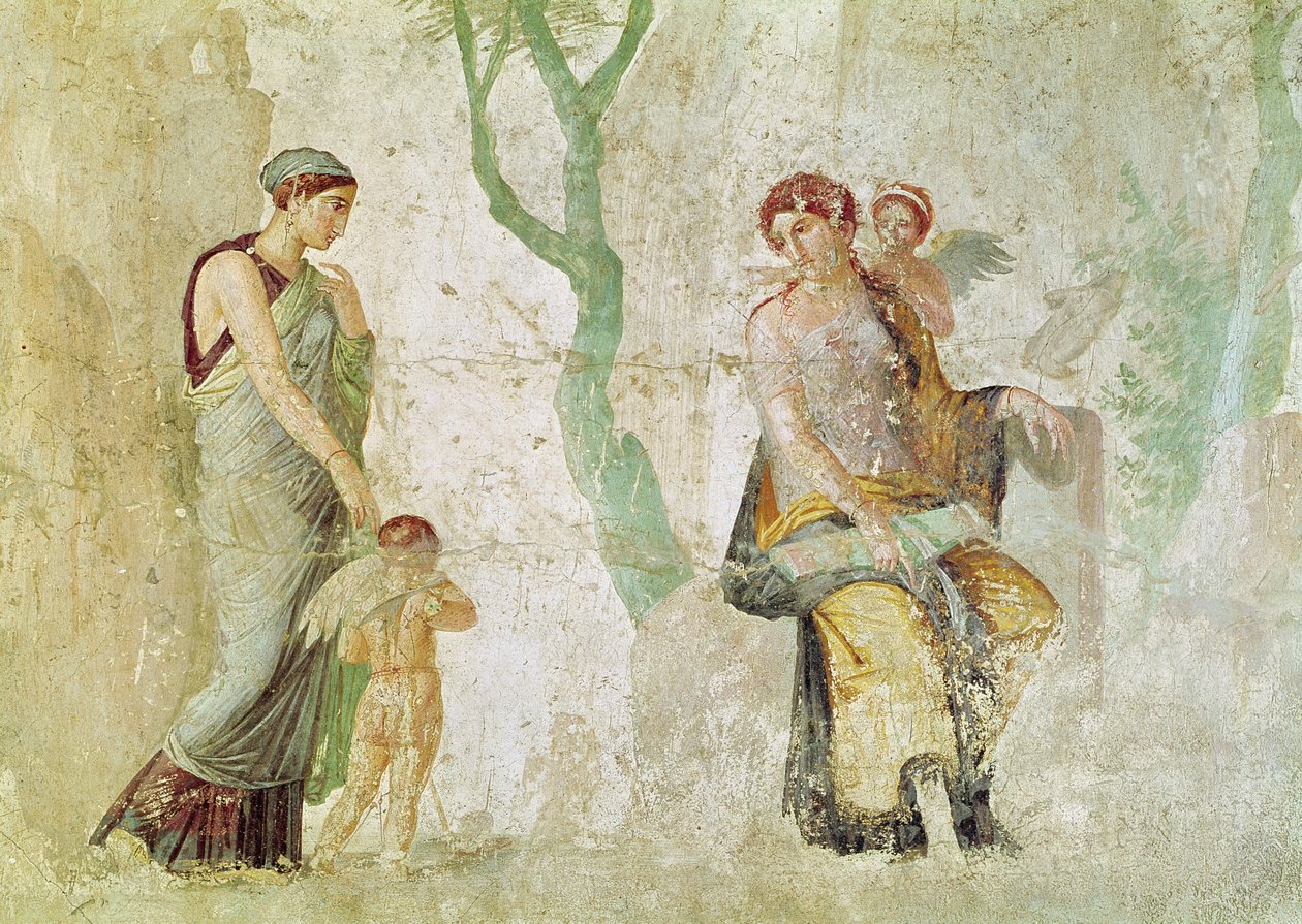 Eros siendo castigado en presencia de Afrodita de Roman Imperial Period