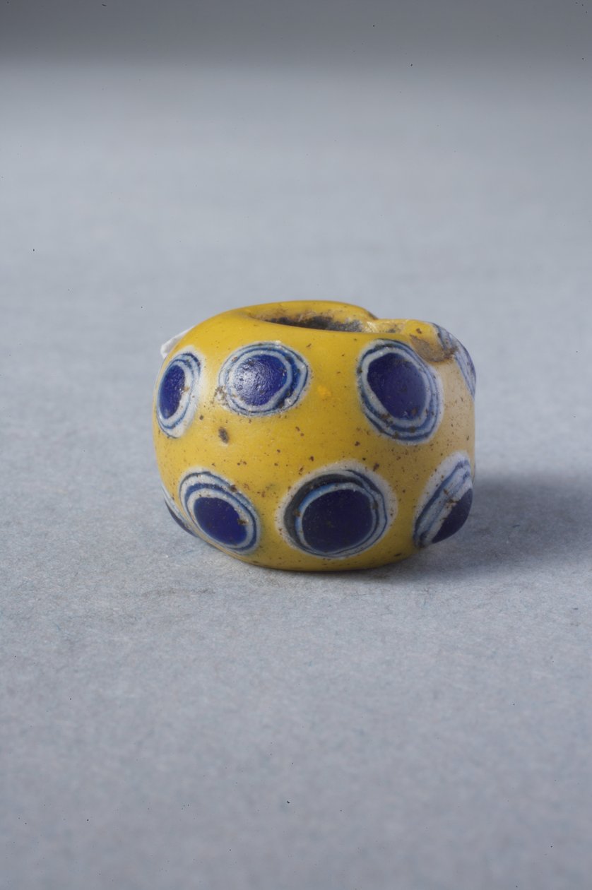 Cuentas de ojo amarillo (vidrio) de Roman Imperial Period