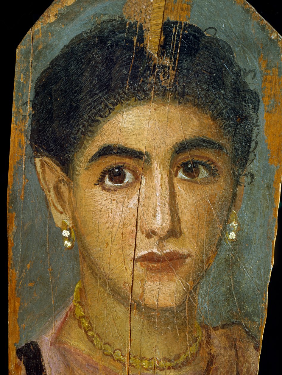 Retrato de una momia femenina, de Tebas, siglo II de Roman Period Egyptian