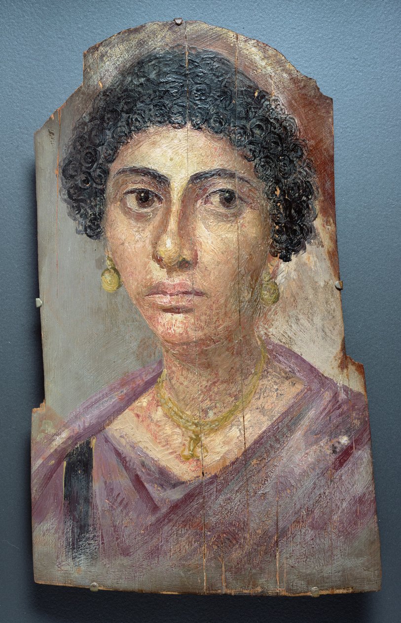 Retrato funerario de una mujer, AD 100-05 de Roman Period Egyptian