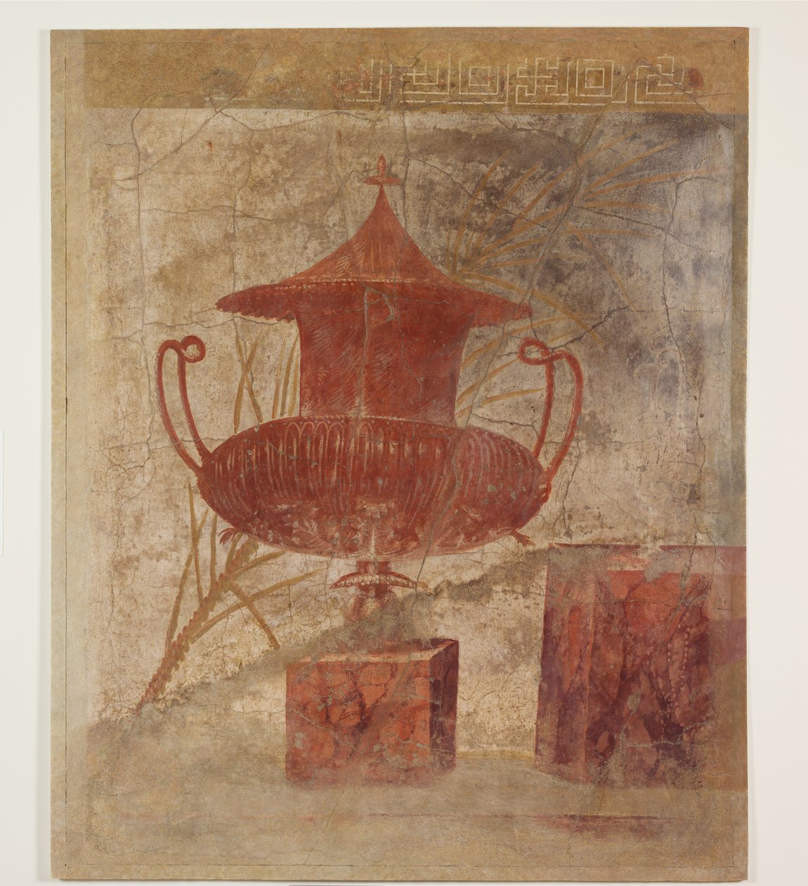 Fragmento de pintura mural del peristilo de una villa en Boscoreale, c.50-40 a.C. de Roman Republican Period
